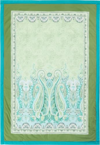 Bassetti MERGELLINA Plaid aus 100% Baumwolle in der Farbe Grün V1, Maße: 135x190 cm - 9328845 im Sale